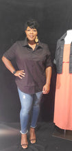 Load image into Gallery viewer, Black Beauty Button Down (Curvy)